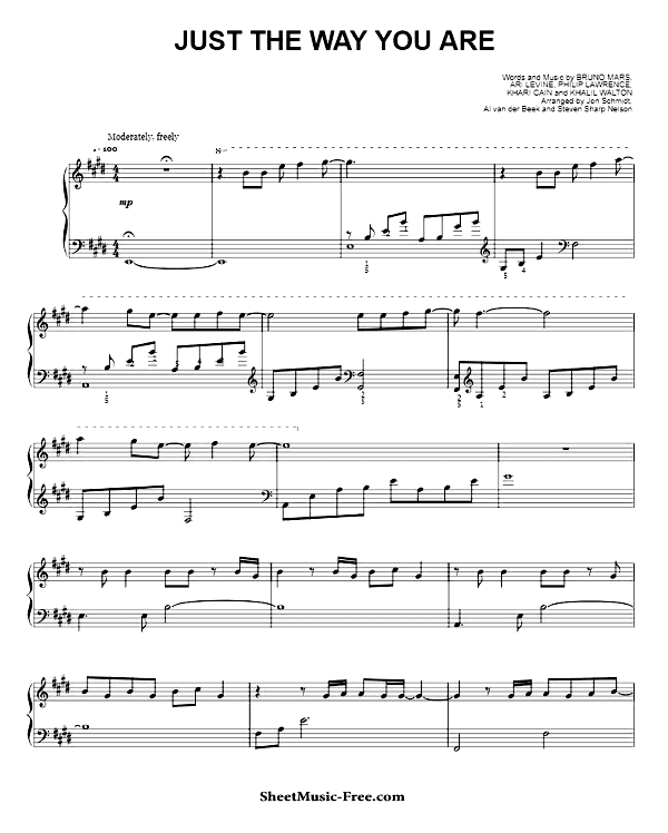 Just The Way You Are Sheet Music PDF The Piano Guys Free Download