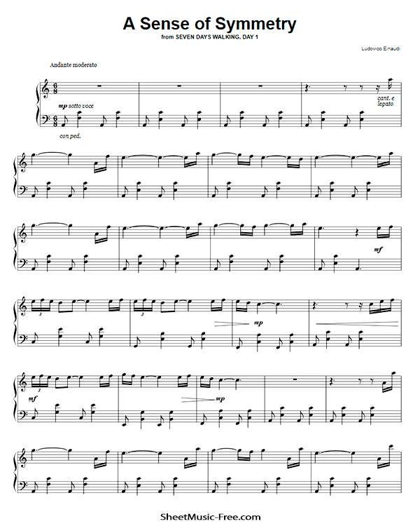 A Sense Of Symmetry Sheet Music PDF Ludovico Einaudi Free Download
