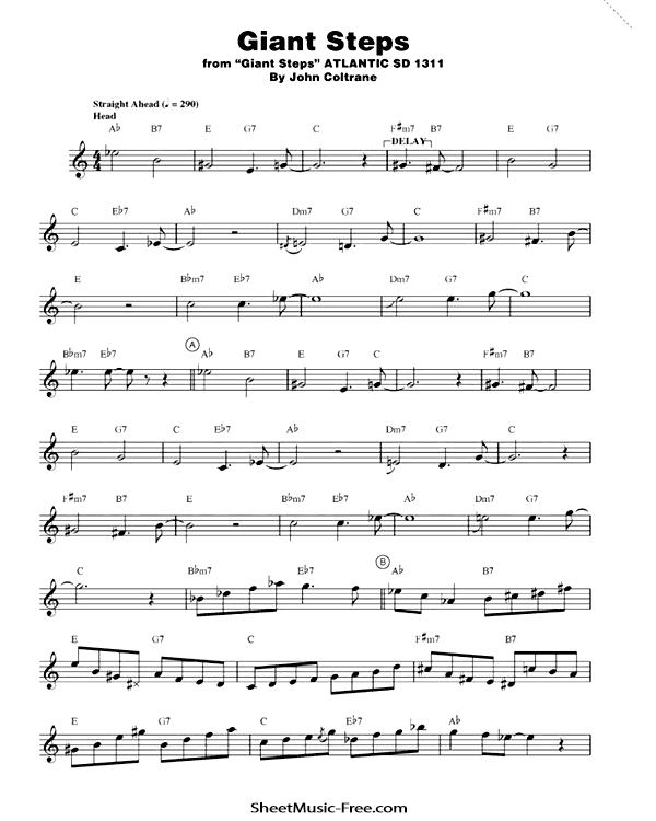Giant Steps Sheet Music PDF John Coltrane Free Download