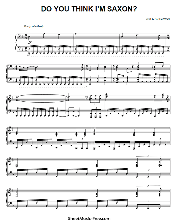 Do You Think I'm Saxon Sheet Music PDF from King Arthur Free Download