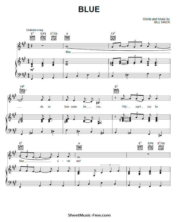 Blue Sheet Music PDF Leann Rimes Free Download