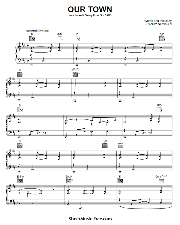 Our Town Sheet Music PDF James Taylor Free Download