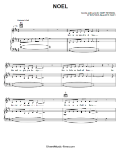 Noel Sheet Music Chris Tomlin ft. Lauren Daigle  ♪ SHEETMUSICFREE.COM