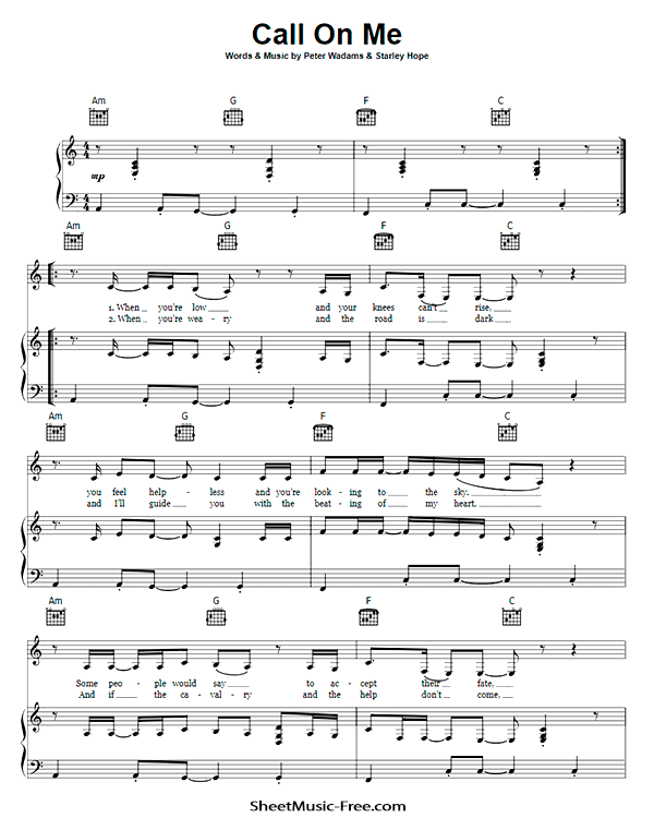 Call On Me Sheet Music PDF Starley Free Download