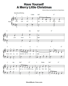 Have Yourself A Merry Little Christmas Sheet Music Easy Piano ♪ SMF