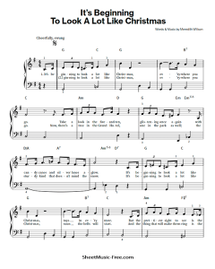 It's Beginning To Look A Lot Like Christmas Sheet Music Easy Piano ♪ SMF