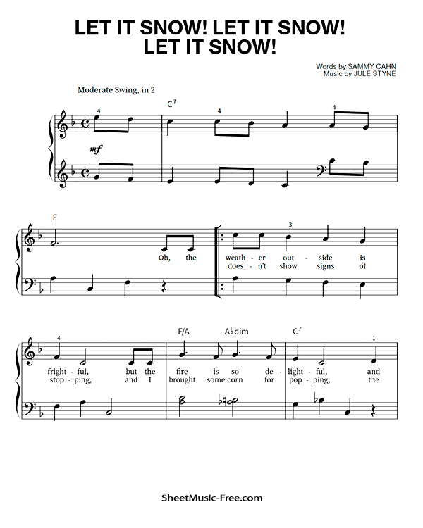 Let It Snow Sheet Music PDF Christmas Free Download Easy Piano Sheet Music by Christmas. Let It Snow Easy Piano Sheet Music Let It Snow Music Notes Let It Snow Music Score