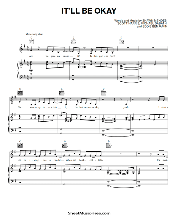 It'll Be Okay Sheet Music PDF Shawn Mendes Free Download Piano Sheet Music by Shawn Mendes. It'll Be Okay Piano Sheet Music It'll Be Okay Music Notes It'll Be Okay Music Score