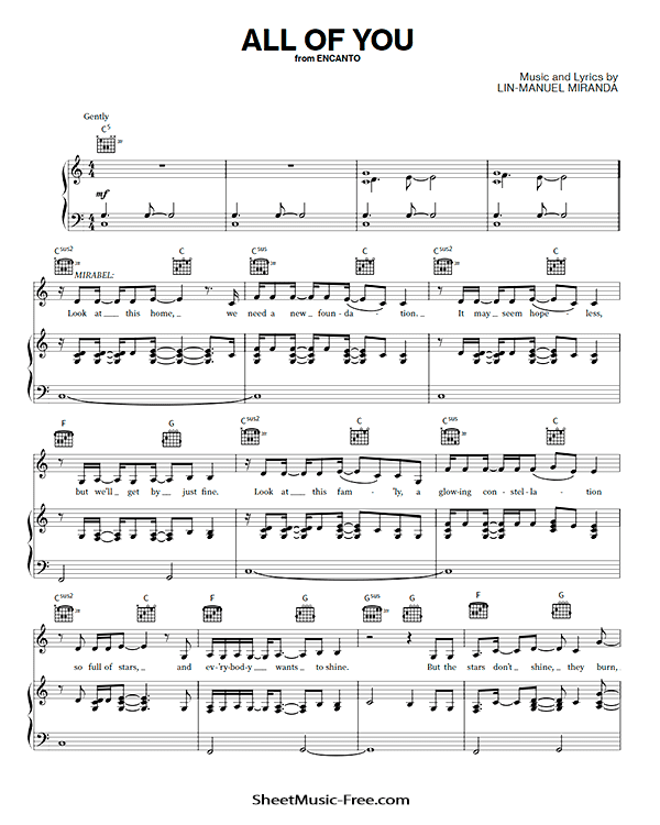 All Of You Sheet Music PDF Encanto Free Download Piano Sheet Music by Encanto. All Of You Piano Sheet Music All Of You Music Notes All Of You Music Score