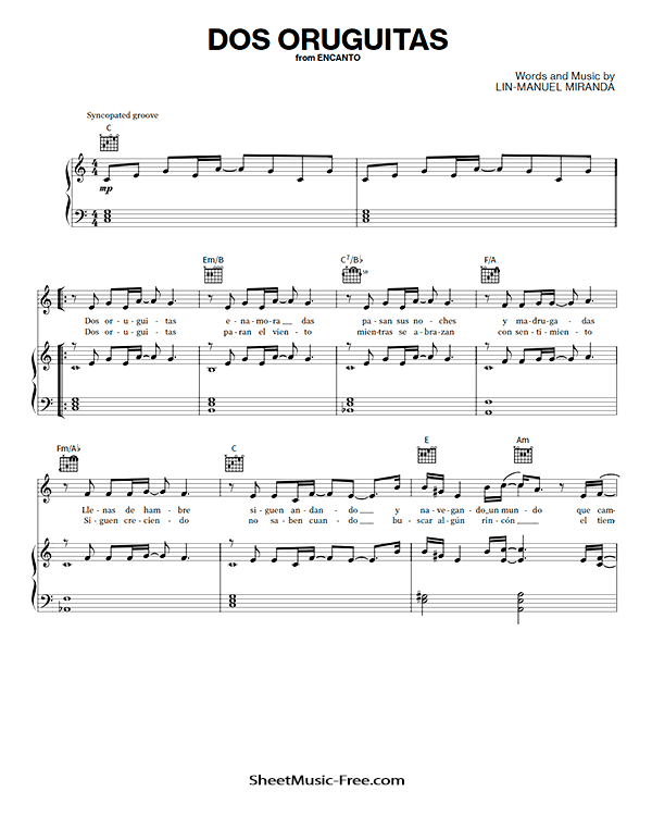 Dos Oruguitas Sheet Music PDF Encanto Free Download Piano Sheet Music by Encanto. Dos Oruguitas Piano Sheet Music Dos Oruguitas Music Notes Dos Oruguitas Music Score