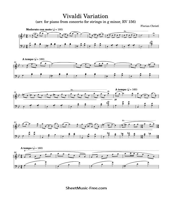 Vivaldi Variation Sheet Music Florian Christl PDF Free Download Piano Sheet Music by Florian Christl. Vivaldi Variation Piano Sheet Music Vivaldi Variation Music Notes Vivaldi Variation Music Score
