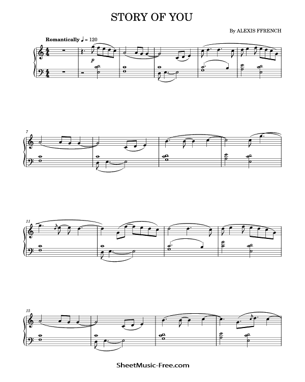 Story Of You Sheet Music PDF Alexis Ffrench Free Download Piano Sheet Music by Alexis Ffrench. Story Of You Piano Sheet Music Story Of You Music Notes Story Of You Music Score