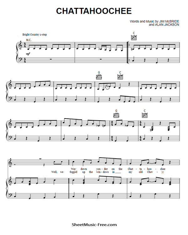 Chattahoochee Sheet Music Alan Jackson PDF Free Download Piano Sheet Music by Alan Jackson. Chattahoochee Piano Sheet Music Chattahoochee Music Notes Chattahoochee Music Score