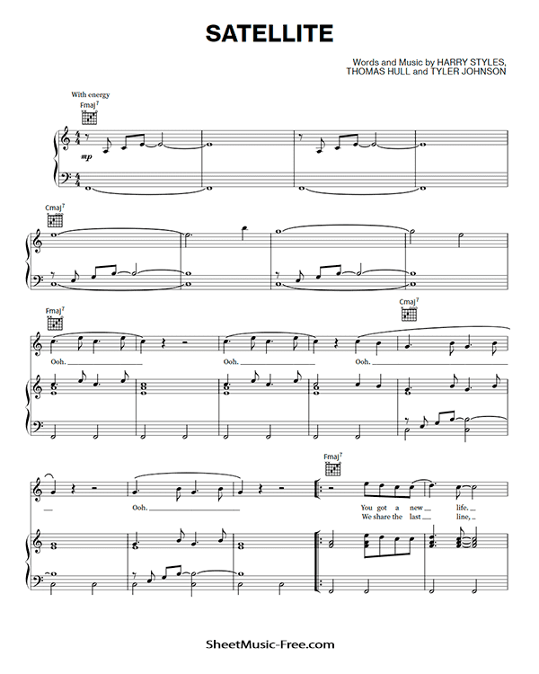 Satellite Sheet Music Harry Styles PDF Free Download Piano Sheet Music by Harry Styles. Satellite Piano Sheet Music Satellite Music Notes Satellite Music Score