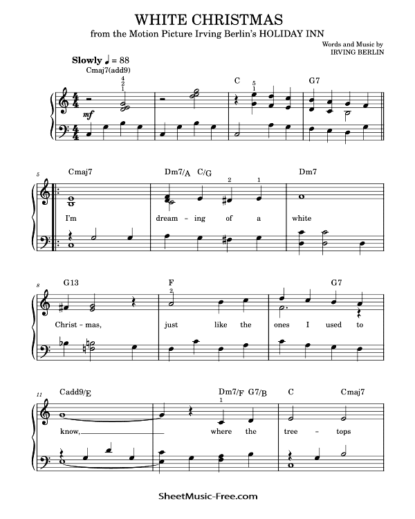 White Christmas Sheet Music PDF Michael Buble Free Download Easy Piano Sheet Music by Michael Buble. White Christmas Easy Piano Sheet Music White Christmas Music Notes White Christmas Music Score