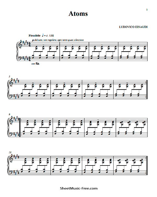 Atoms Sheet Music Ludovico Einaudi PDF Free Download Piano Sheet Music by Ludovico Einaudi. Atoms Piano Sheet Music Atoms Music Notes Atoms Music Score