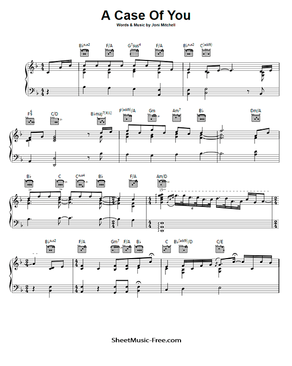 A Case Of You Sheet Music Diana Krall PDF Free Download Piano Sheet Music by Diana Krall. A Case Of You Piano Sheet Music A Case Of You Music Notes A Case Of You Music Score