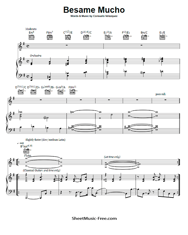 Besame Mucho Sheet Music Diana Krall PDF Free Download Piano Sheet Music by Diana Krall. Besame Mucho Piano Sheet Music Besame Mucho Music Notes Besame Mucho Music Score