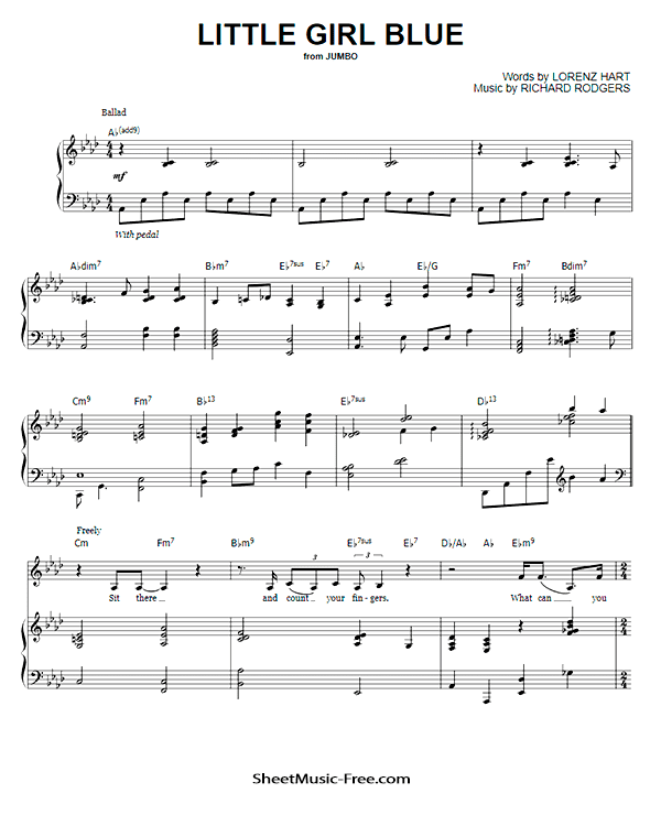 Little Girl Blue Sheet Music Diana Krall PDF Free Download Piano Sheet Music by Diana Krall. Little Girl Blue Piano Sheet Music Little Girl Blue Music Notes Little Girl Blue Music Score