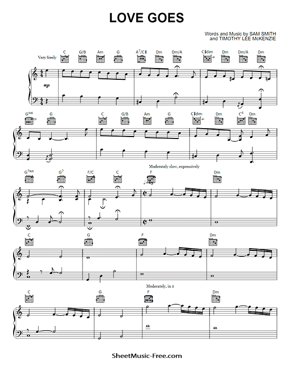 Love Goes Sheet Music Sam Smith PDF Free Download Piano Sheet Music by Sam Smith. Love Goes Piano Sheet Music Love Goes Music Notes Love Goes Music Score