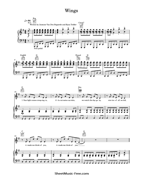 Wings Sheet Music Birdy PDF Free Download Piano Sheet Music by Birdy. Wings Piano Sheet Music Wings Music Notes Wings Music Score