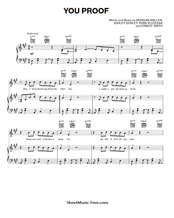 You Proof Sheet Music Morgan Wallen PDF Free Download Piano Sheet Music by Morgan Wallen. You Proof Piano Sheet Music You Proof Music Notes You Proof Music Score
