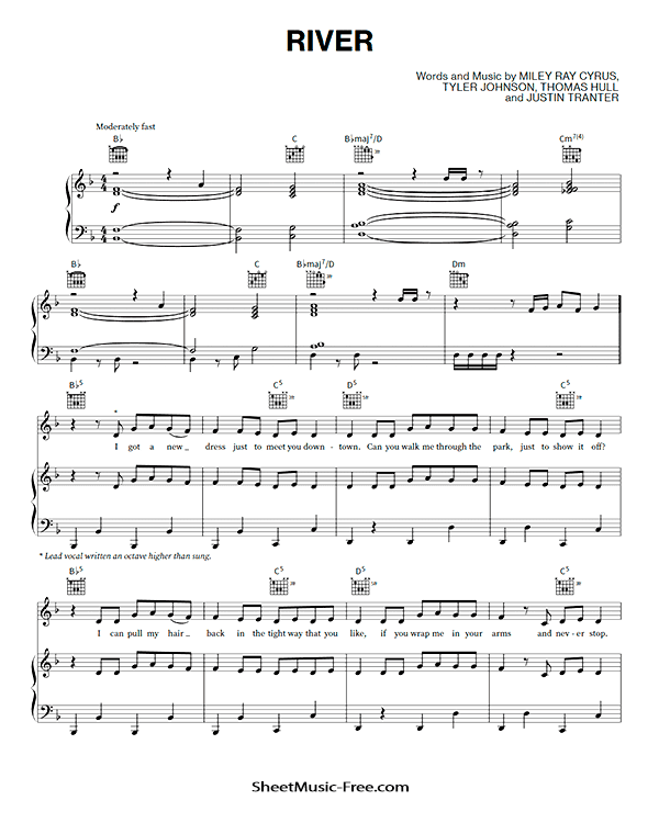 River Sheet Music Miley Cyrus PDF Free Download Piano Sheet Music by Miley Cyrus. River Piano Sheet Music River Music Notes River Music Score