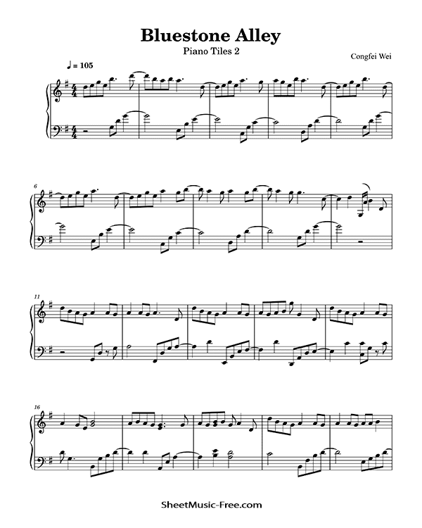 Bluestone Alley Sheet Music Congfei Wei PDF Free Download Piano Sheet Music by Congfei Wei. Bluestone Alley Piano Sheet Music Bluestone Alley Music Notes Bluestone Alley Music Score