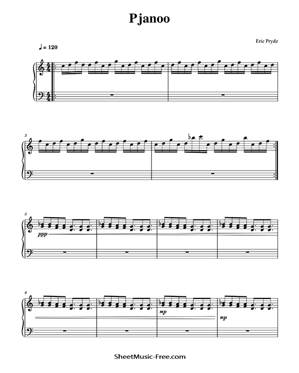 Pjanoo Sheet Music Eric Prydz PDF Free Download Piano Sheet Music by Eric Prydz. Pjanoo Piano Sheet Music Pjanoo Music Notes Pjanoo Music Score