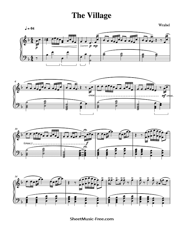 The Village Sheet Music Wrabel PDF Free Download Piano Sheet Music by Wrabel. The Village Piano Sheet Music The Village Music Notes The Village Music Score