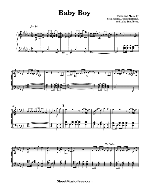 Baby Boy Sheet Music For King and Country PDF Free Download Piano Sheet Music by For King and Country. Baby Boy Piano Sheet Music Baby Boy Music Notes Baby Boy Music Score