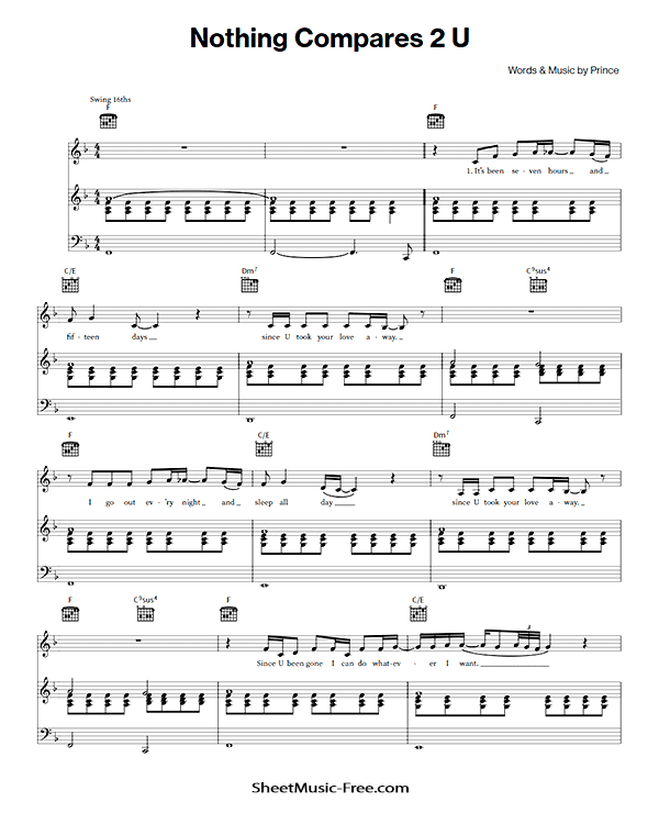 Nothing Compares 2 U Sheet Music Sinead O'Connor PDF Free Download Piano Sheet Music by Sinead O'Connor. Nothing Compares 2 U Piano Sheet Music Nothing Compares 2 U Music Notes Nothing Compares 2 U Music Score