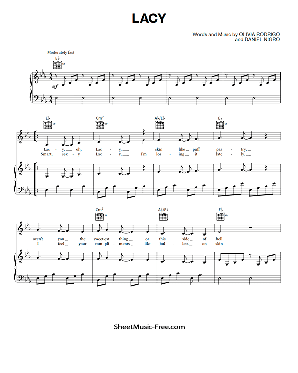 Lacy Sheet Music Olivia Rodrigo PDF Free Download Piano Sheet Music by Olivia Rodrigo. Lacy Piano Sheet Music Lacy Music Notes Lacy Music Score