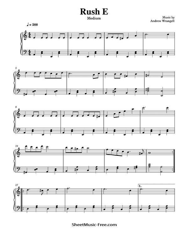 Rush E Sheet Music Piano Tutorial Easy PDF Free Download Piano Sheet Music by Piano Tutorial Easy. Rush E Piano Sheet Music Rush E Music Notes Rush E Music Score
