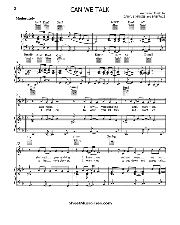 Can We Talk Sheet Music Tevin Campbell PDF Free Download Piano Sheet Music by Tevin Campbell. Can We Talk Piano Sheet Music Can We Talk Music Notes Can We Talk Music Score