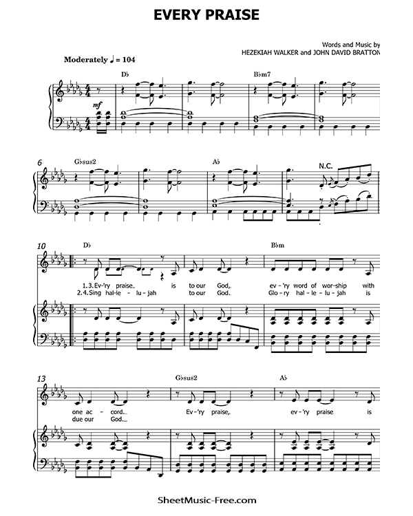 Every Praise Sheet Music Hezekiah Walker PDF Free Download Piano Sheet Music by Hezekiah Walker. Every Praise Piano Sheet Music Every Praise Music Notes Every Praise Music Score