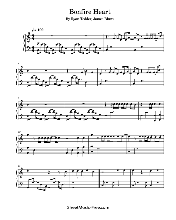 Bonfire Heart Sheet Music James Blunt PDF Free Download Piano Sheet Music by James Blunt. Bonfire Heart Piano Sheet Music Bonfire Heart Music Notes Bonfire Heart Music Score